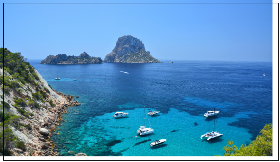 bay on ibiza island